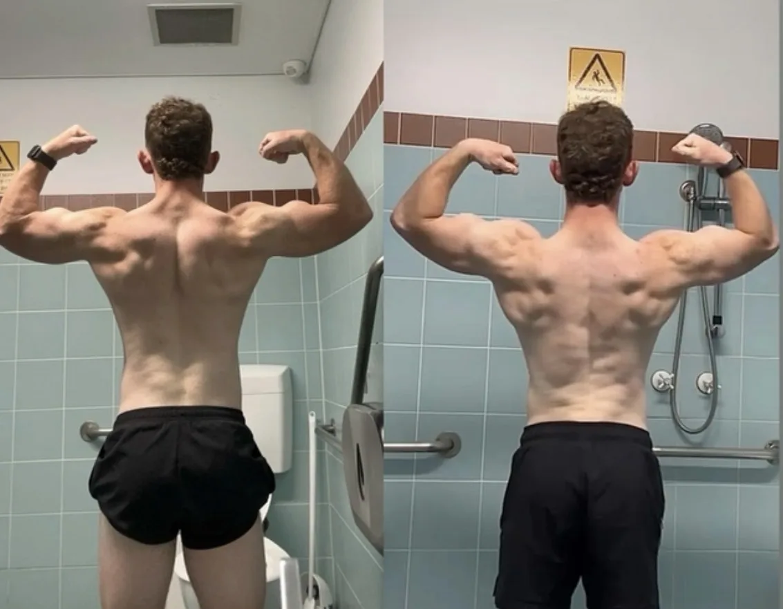 Blueprint Coaching client transformation — before and after body recomposition